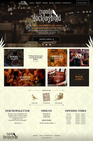 Tequila Mockingbird - Website Design
